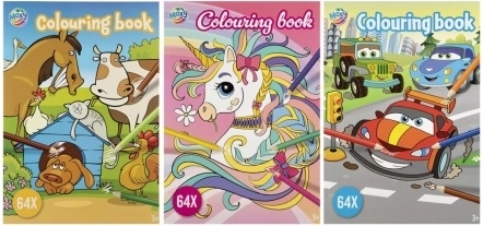 Kleurboek 64 vellen (mix motieven)