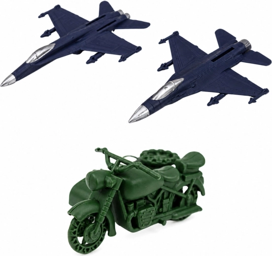 Vliegtuigen en motor voor actie op de grond en in de lucht