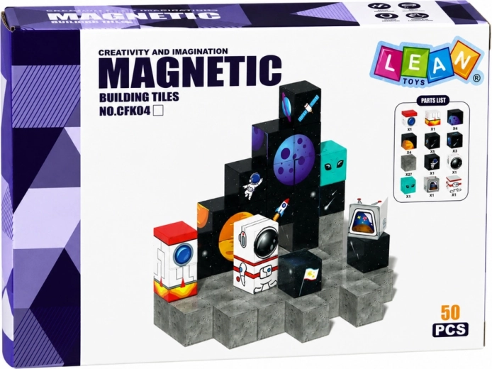 50 magnetische blokjes voor 3D-bouw