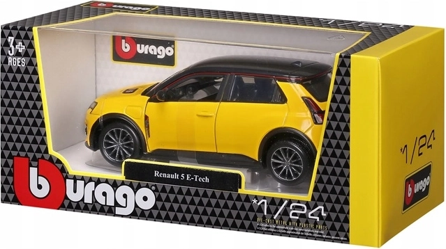 Bburago Renault 5 E‑Tech electric 1:24 gele metalen model