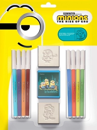 Multiprint stempelset Minions – 2 stempels en 8 viltstiften