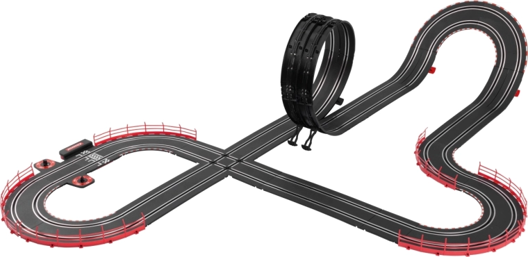 Actievolle baan met looping en kruising