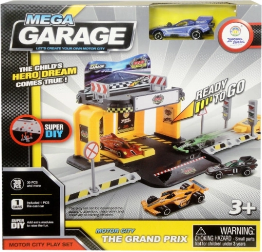 Parkeergarage met lanceerder en autootje