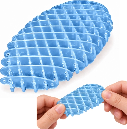 Blauwe transparante antistress-fidget 5 cm