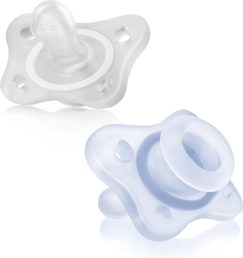 Chicco PhysioForma Mini Soft volledig siliconen fopspeen 0–2 maanden voor jongens 2 stuks