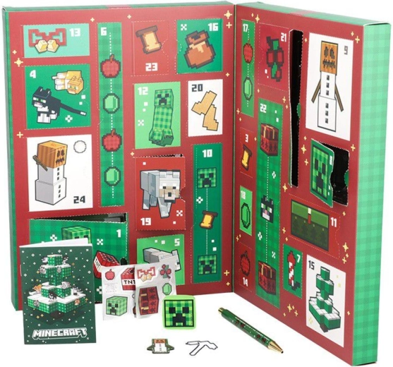 Papieren adventskalender Minecraft
