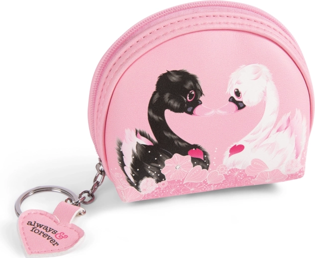 NICI etui met sleutelring Love zwanen Green
