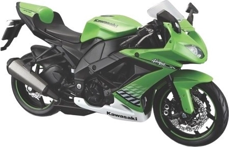 Maisto motorfiets Kawasaki Ninja ZX-10R met standaard 1:12