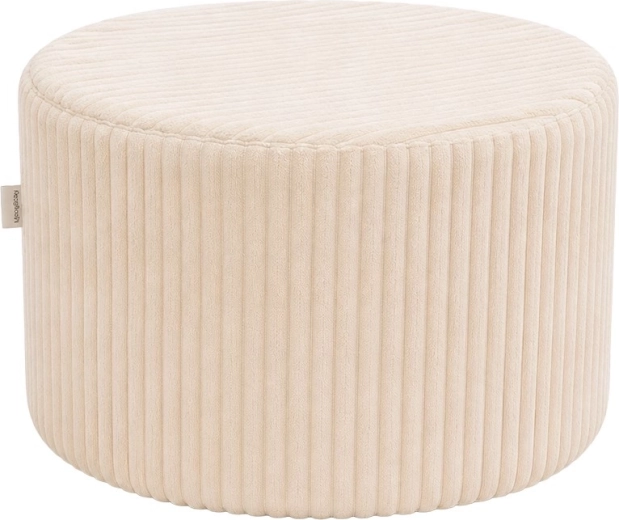 Kinder-corduroy poef New Baby cream