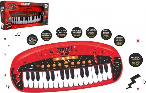 Kinderen piano ROCK STAR met 31 toetsen