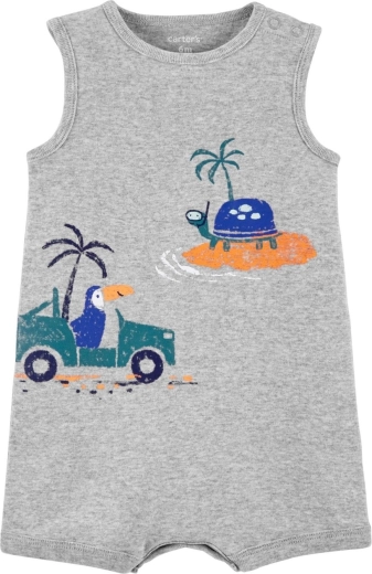 Carter's zomerse romper Tropical Grey voor jongens