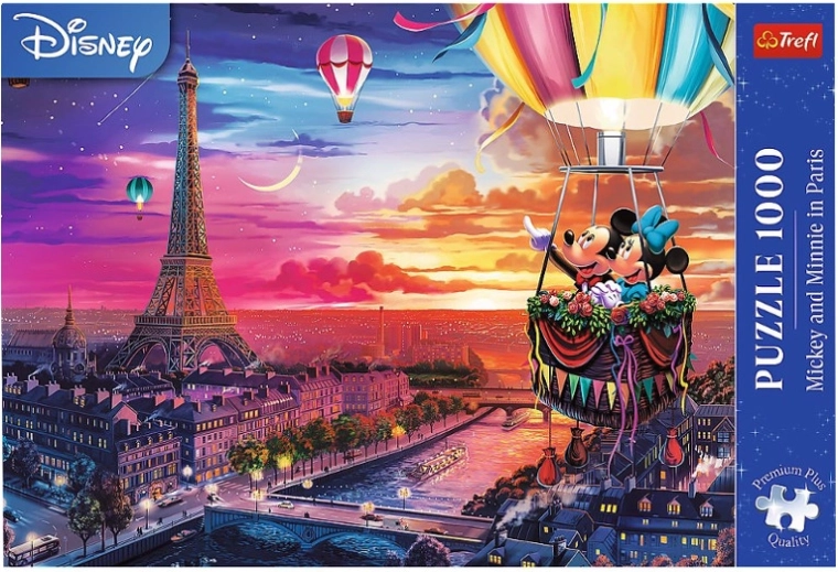 Puzzel 1000 Premium Plus – MICKEY EN MINNIE IN PARIJS