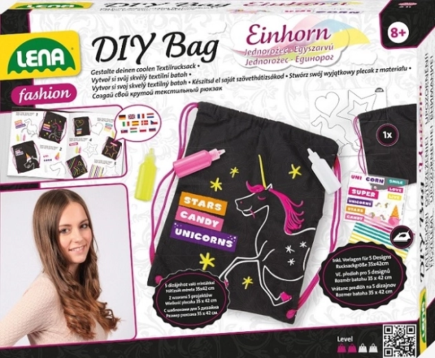 Creatieve set voor het maken van een rugzak Lena Tas met een eenhoorn