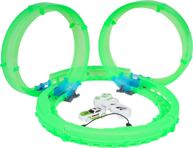 Lichtgevende baan met loopings