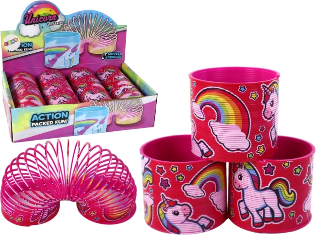 Iconische roze veer met eenhoornmotief