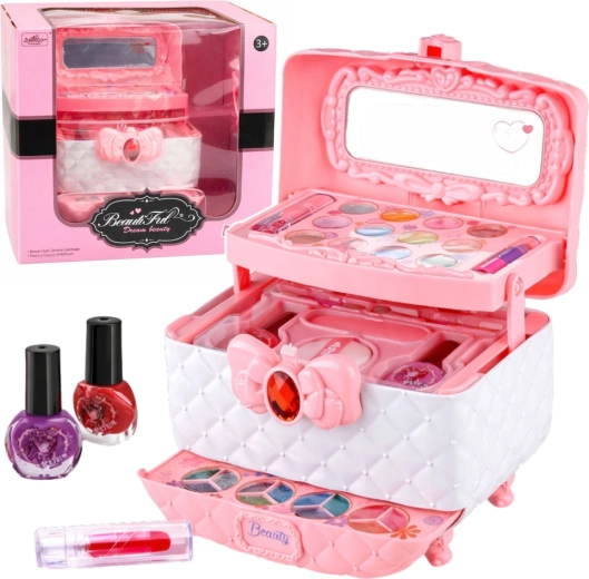 Cosmetisch koffertje voor kinderen met make-up- en nagelset