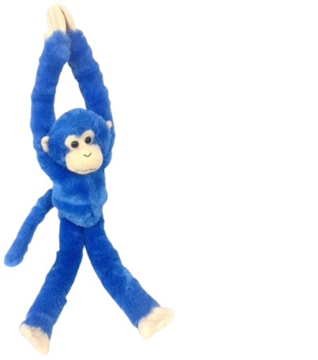 Zachte pluchen aap om te knuffelen en mee te spelen