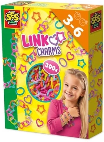 SES Creative link charms – creatieve set voor het maken van armbanden en kettingen (300 stuks)