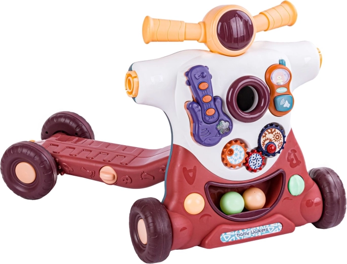 3-in-1: loopwagentje, loopfiets en step