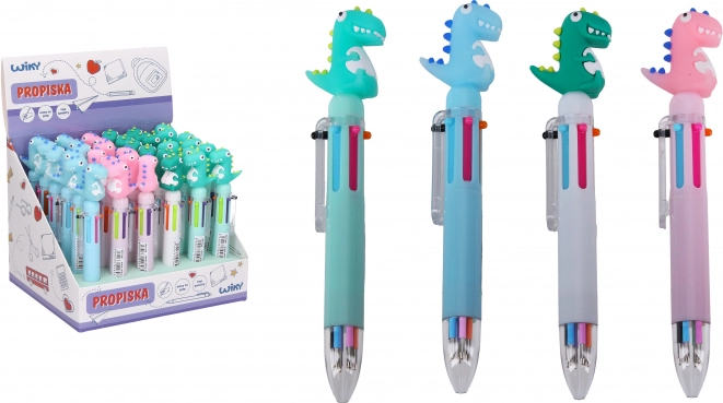 Meerkeuren pen met dinosaurusversiering