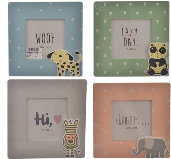 Houten kinderfotolijst 17 × 17 cm