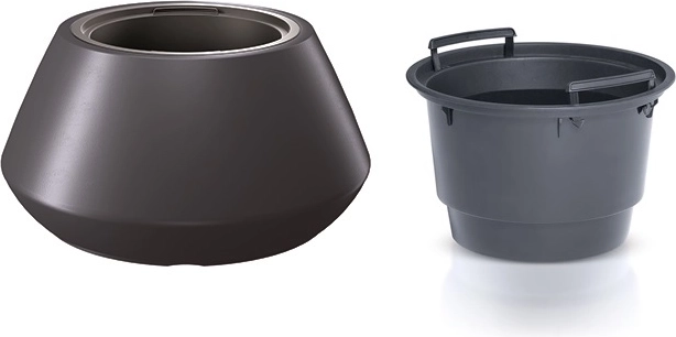 Bloempot met inzet 58,2 cm antraciet