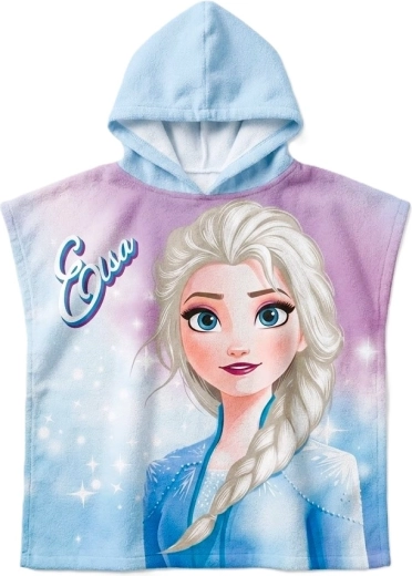 Kinder sneldrogende poncho met capuchon Frozen – IJskoningin