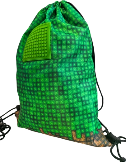 Pixie Crew groene rugzak Mine&Craft met pixels