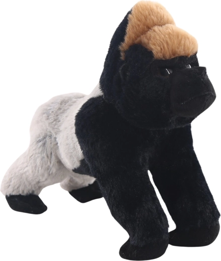 Pluchen gorilla met zilverrug 25 cm
