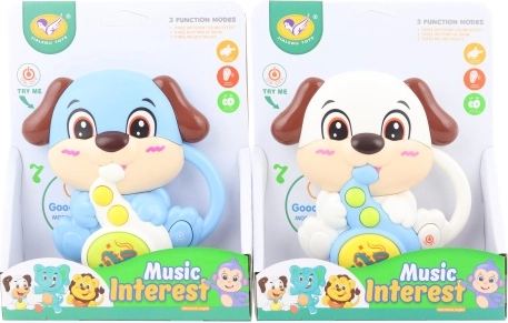 Hondje met saxofoon