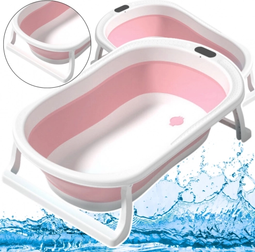 Opvouwbaar babybadje met antislip pootjes – roze