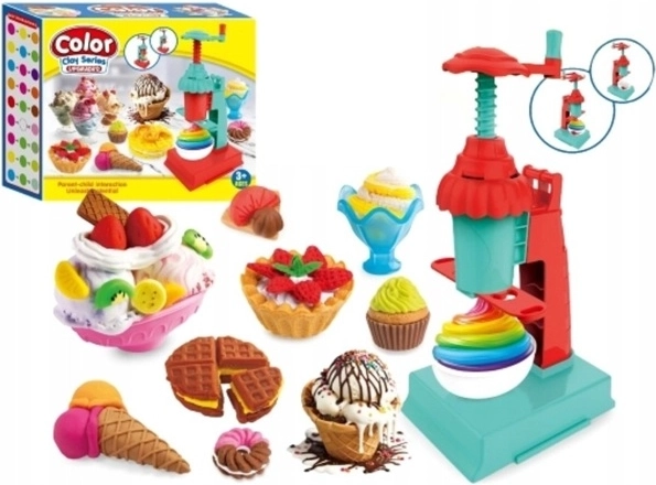 Creatieve ijssalonset met boetseerklei