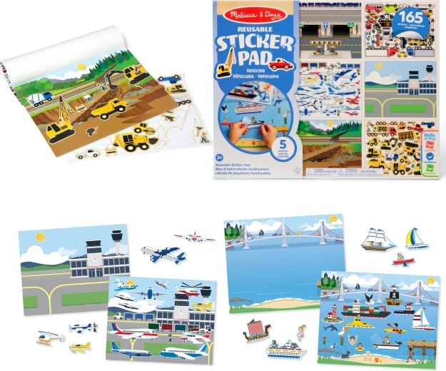 Melissa & Doug herbruikbare stickers Voertuigen