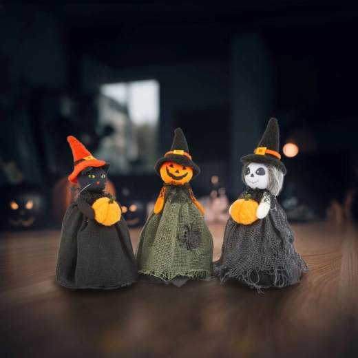 Halloween-decoratie heks, 21 cm - 1 stuk