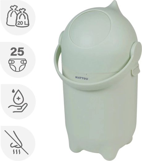 Nattou luieremmer Dropy groen 20 l