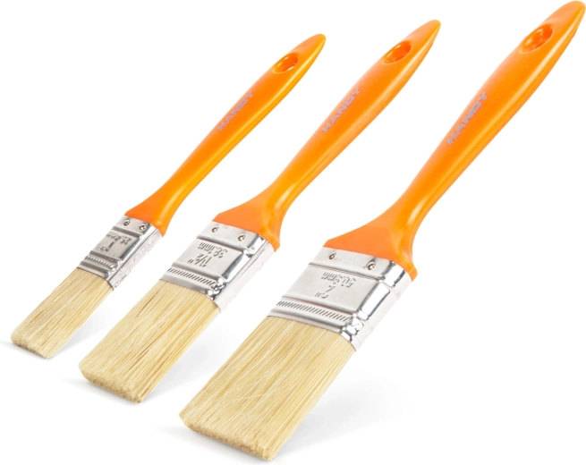 Set platte verfkwasten 3 stuks