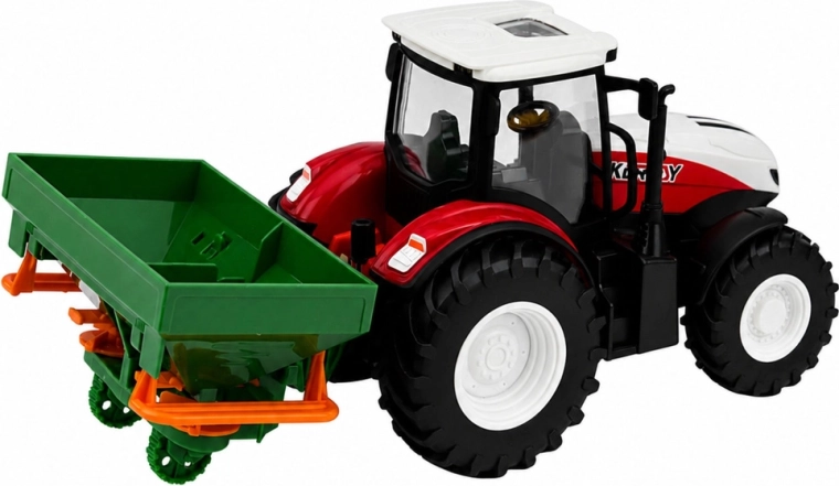 Realistische tractor met maai-/zaaimachine