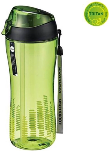 Sportfles met vergrendelbaar deksel 550 ml met siliconen rietje – groen