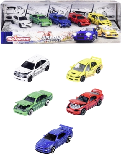 Majorette Japan Series – set van 5 metalen auto's 1:64