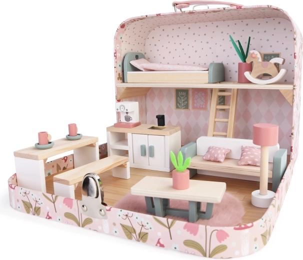 2Kids Toys poppenhuisje in koffertje – keuken