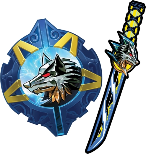 Schuimzwaard en -schild samurai – wolfmotief