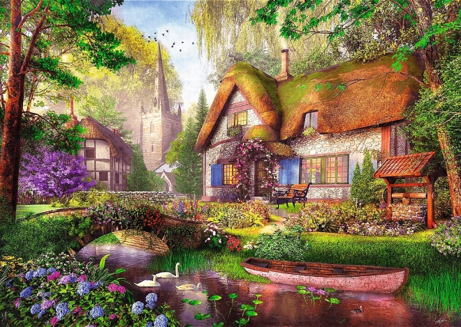 Trefl puzzel Premium Plus Tea Time – sprookjesachtig huisje 1000 stukjes