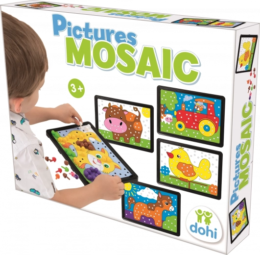 Dohány mozaïekafbeeldingen – educatieve kleurrijke mozaïek voor kinderen