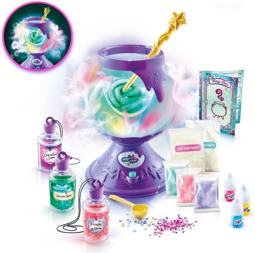 Magische ketel met licht en nevel