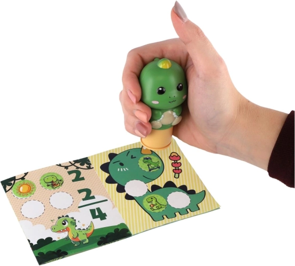 Ergonomische stempel met dinosaurusmotief