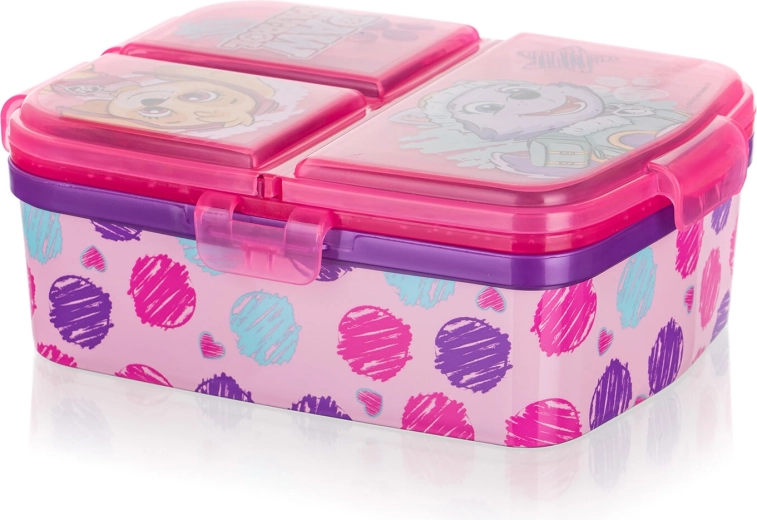 Kinder lunchbox PATROLA GIRL, met vakverdeling, roze, 17,5 × 13 cm