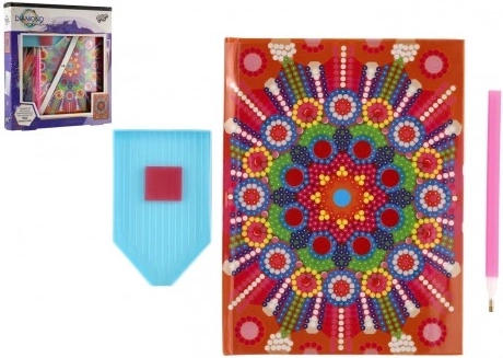Creatief dagboek met diamanten - mandala