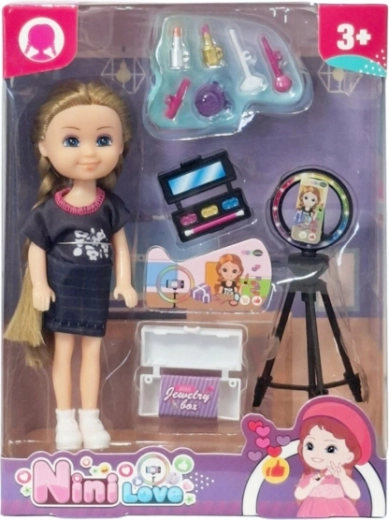 Pop met cosmetische accessoires