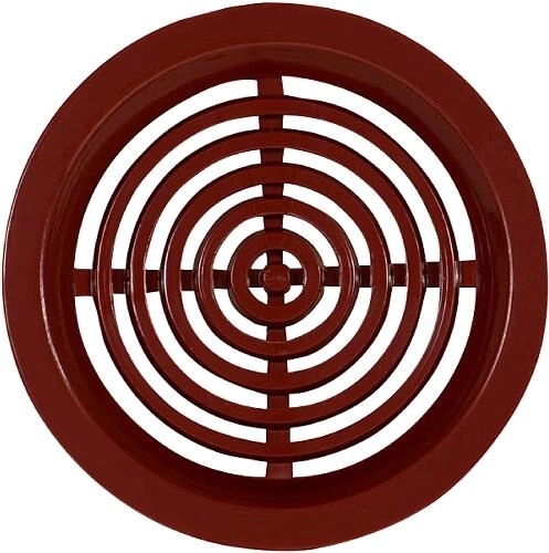 Ventilatierooster kunststof 50 mm bruin, set van 4 stuks