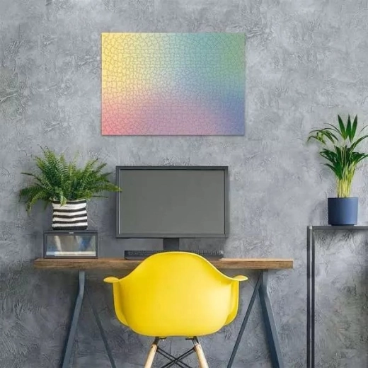 Afgewerkte puzzel als decoratie